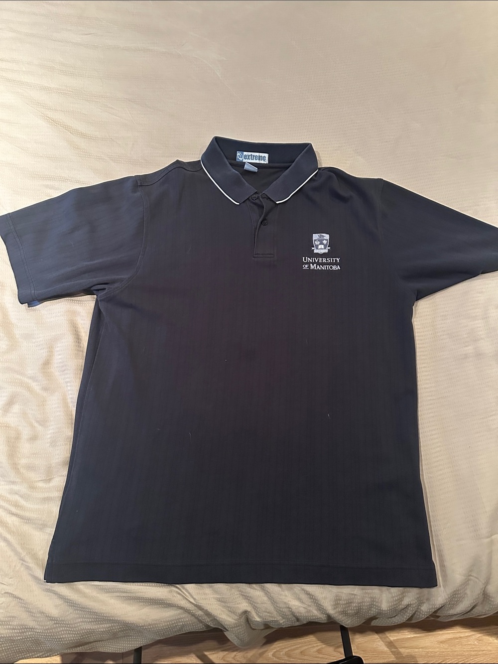 University of Manitoba Men's Black Polo Shirt - Size Large